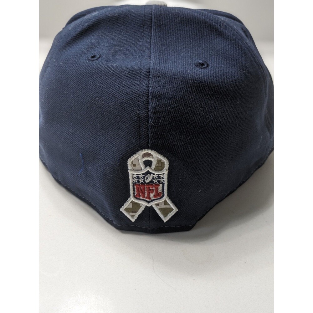 Dallas Cowboys New Era Salute To Service 59FIFTY Fitted Hat 7 1/2 Blue Camo - Picture 6 of 11